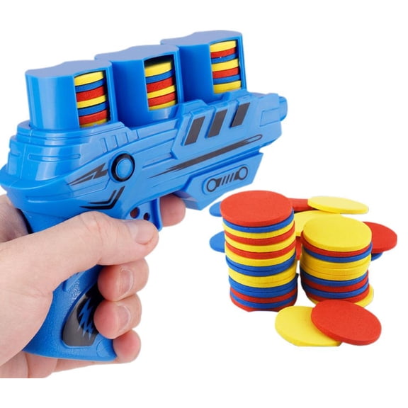Foam Disc Launcher Continuous Shooting Flying Disc Shooter Toy for Kids Ages 8-12