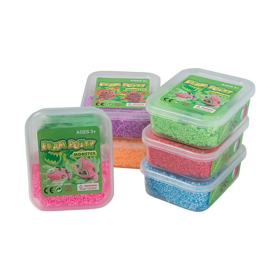 Foam Dough Putty Monster - Party Favors - 12 Pieces