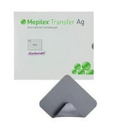 Foam Dressing with Silver Mepilex Transfer Ag 4 X 5 Inch Rectangle Sterile 1 Count