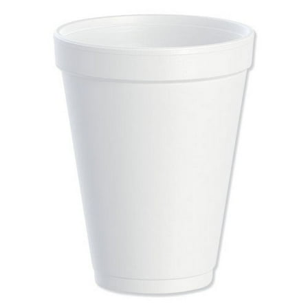Foam Drink Cups, 12 Oz, White, 25/bag, 40 Bags/carton | Bundle of 2
