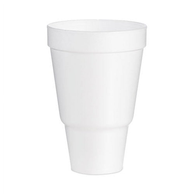 Foam Drink Cups, 32 oz, Tapered Bottom, White, 25/Bag, 20 Bags/Carton Foam Drink Cups, 32 oz, Tapered Bottom, White, 25/Bag, 20 Bags/Carton