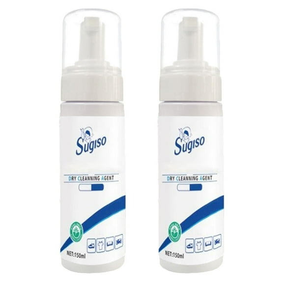 Foam Dry Cleaner, Multi-Purpose Dry Cleaning Clothing Cleansing Foam Rinse-Free Agent, Dry Cleaning Agent for Winter Coats,150ML Dry Cleaning Agent Downwear Detergent (2pcs)