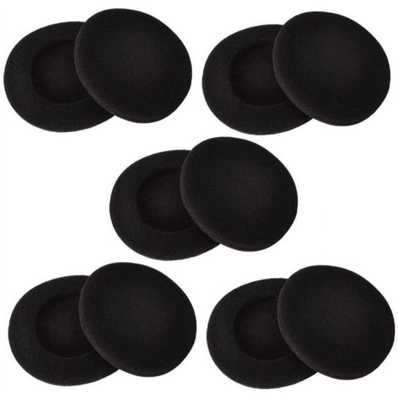 Foam Ear Pad Replacement Cushions, Headphone Earphone Headset Disposable Sponge Covers (60mm - 2.4") 10 Pairs