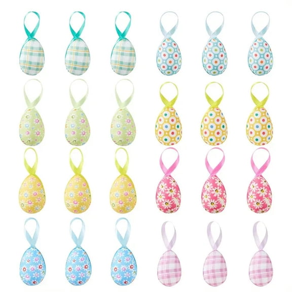 Foam Easter Egg Ornament Set for Party Hunt Decor in Camouflage
