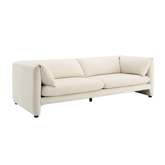 Foam Filled Beige Lounge - 38.2 In. Package Width, Relaxing Seating Option 89.4 Depth,