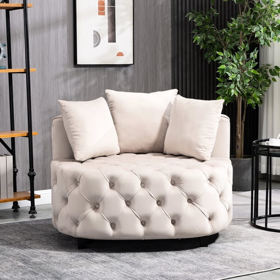 Foam Filled Khaki Seating / Ideal for Living Room Use
