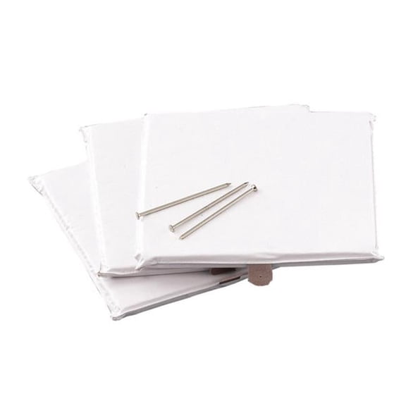 Foam Filled Quilted Base Set - White - Set of 3 - Durable Nylon Cover