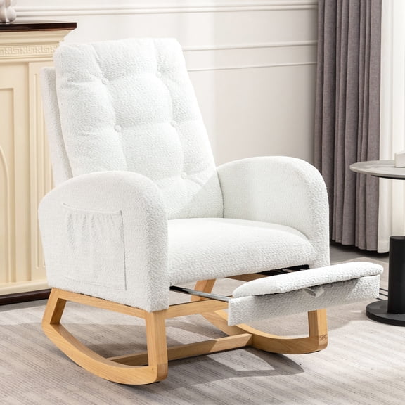Foam-Filled Rocking Chair - Ergonomic Design - Nursery Living Room - Relaxing