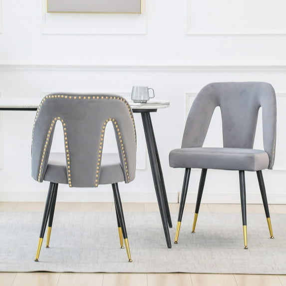 Foam - Filled Velvet Dining Chair / Enjoy Comfortable Meals, Set of 2