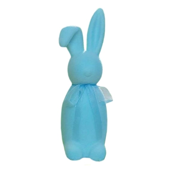 Foam Flocked Easter Chick 18x14x14cm Cute Baby Bird with Bow for Home Tabletop Ornament for Yard Party Desk Decor