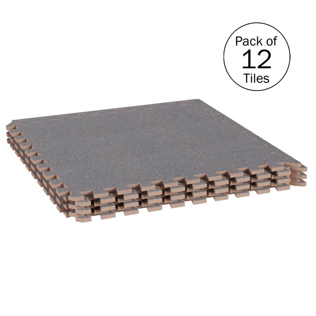 Foam Flooring Tiles 12Pack Interlocking EVA Foam Pieces NonToxic