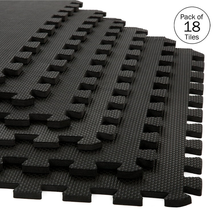 Stalwart Black 24 in. x 24 in. x 0.5 in. Interlocking EVA Foam Floor Mat (6-Pack) Stalwart Black 24 in. x 24 in. x 0.5 in. Interlocking EVA Foam Floor Mat (6-Pack)