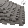 thumbnail image 1 of Foam Flooring Tiles – 18-Pack Interlocking EVA Foam Pieces – Non-Toxic Floor Padding for Playroom, Gym, or Basement by Stalwart (Gray), 1 of 3