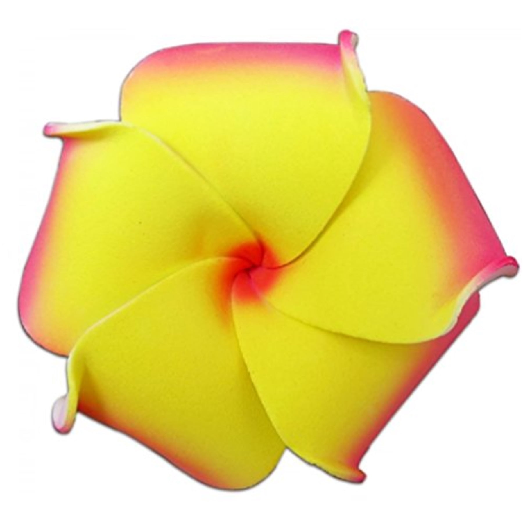 Foam Flower Medium Hair Clip Plumeria Red, Orange