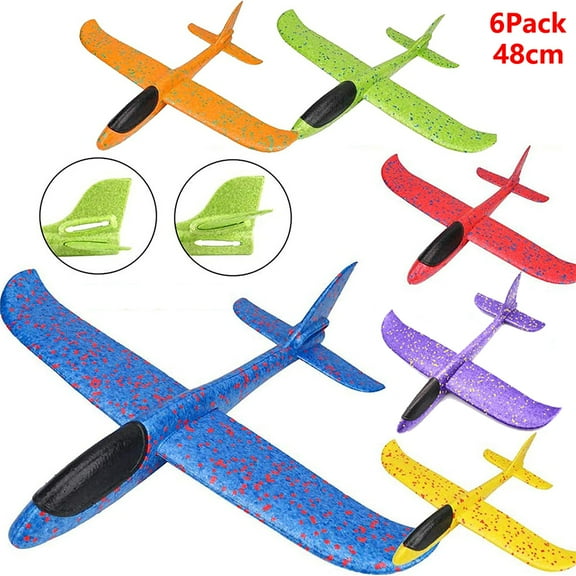 Foam Glider Planes Airplanes Hand Throwing toy 36CM 48cm Flight Mode Inertia Planes Model Aircraft for Kids Outdoor Sport