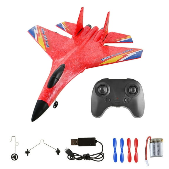 Foam Glider RC Airplane, LED Light Remote Control Aircraft, Stunt Drone, 300m Range, Auto Stabilization System