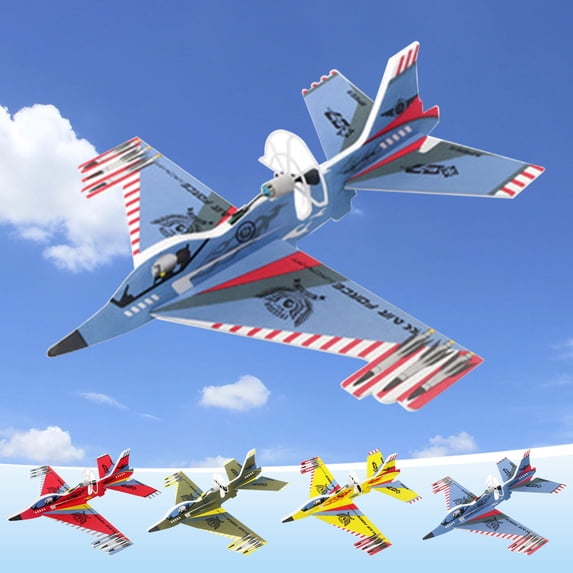 USB Rechargeable Foam Glider, Hand-Thrown Airplane Toy, Crash-Proof RC Flying Toy, Indoor Outdoor Stunt Plane, Easy To Fly Toy For Kids, Cool Birthday Christmas Gift For Boys And Girls