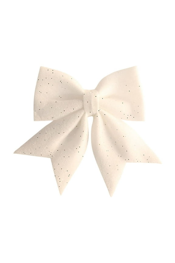 Foam Hair Bows With Ponytail Holders Glitter Finish Large Decorative Shape Multi Purpose Two Pack