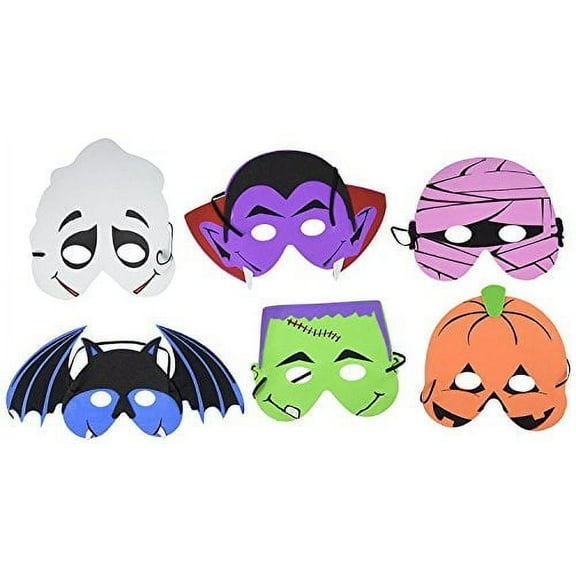 Foam Halloween Masks - 12pk