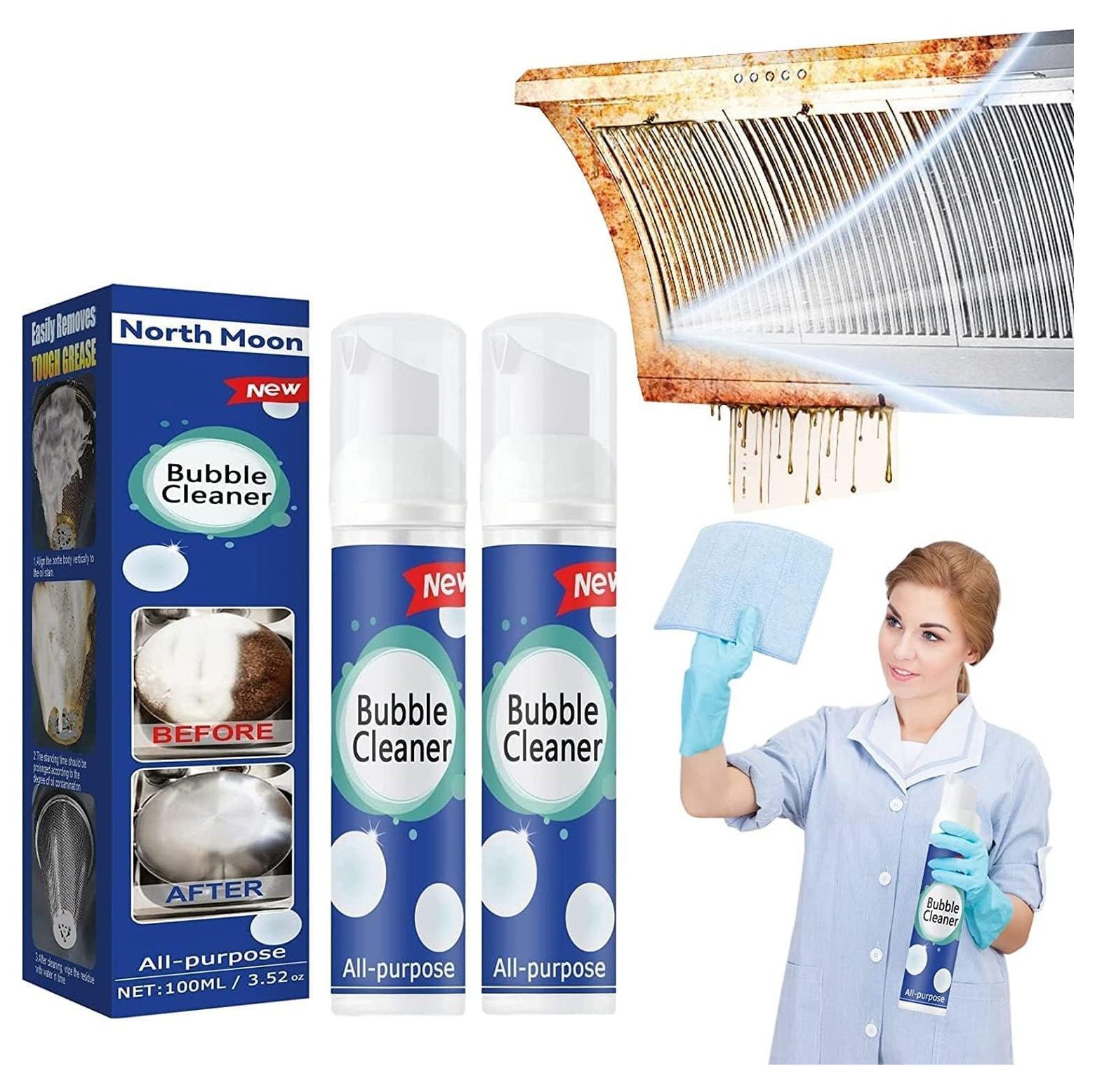 Foam Heavy Grease Cleaner, Foam Cleaner All Purpose Heavy Duty, Kitchen