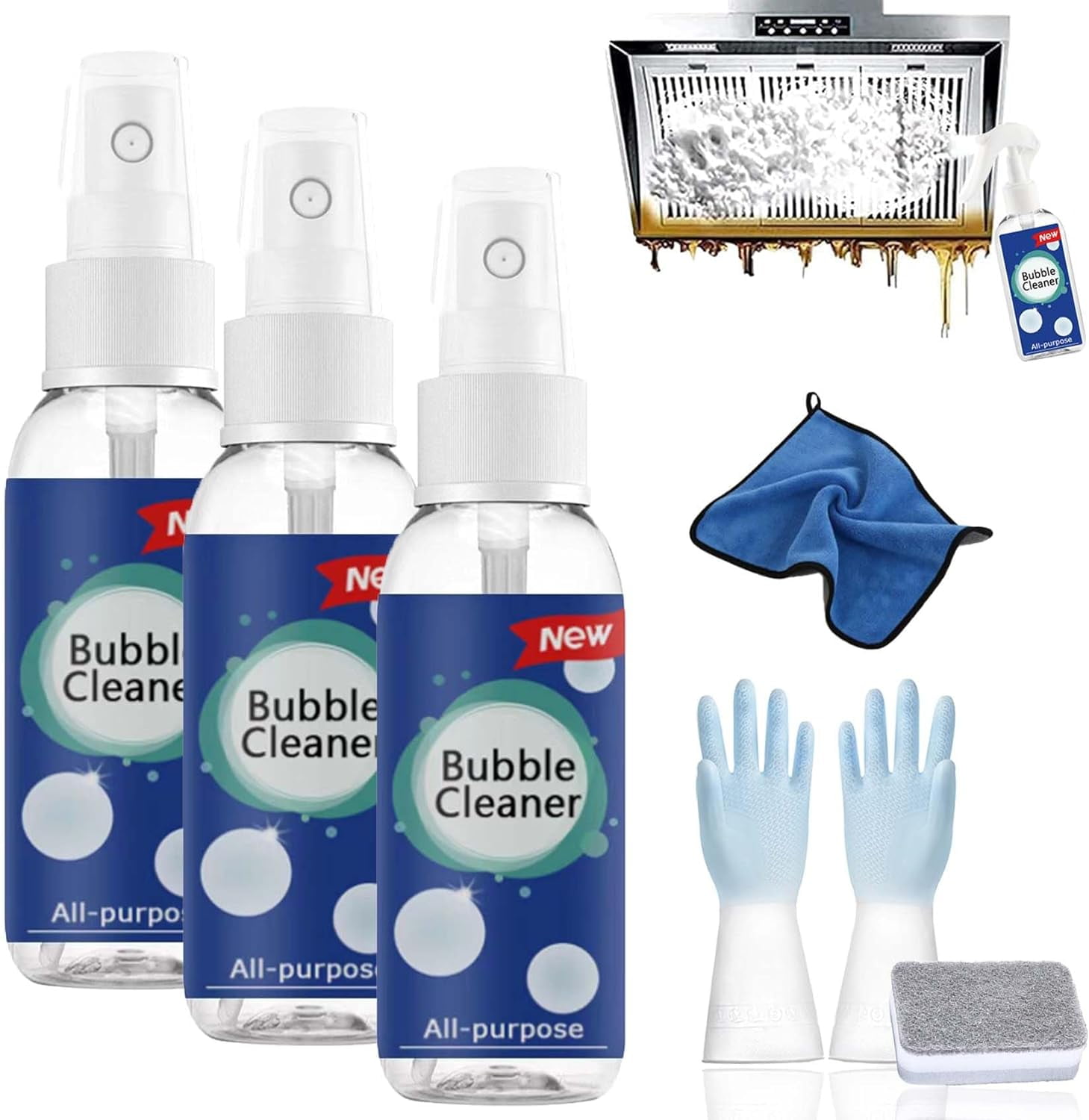 Foam Heavy Oil Stain Cleaner, Grease and Dirt Remover Foam Spray,2024