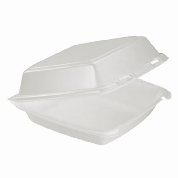 Foam Hinged Lid Carryout Container - White - 9.25 in. x 6.38 in. x 2.88 in.