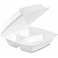 thumbnail image 1 of Foam Hinged Lid Containers with 3-Compartments - 200/Carton, 8.38 x 7.78 x 3.25 - Commercial Food Storage Containers, 1 of 4