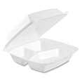 Foam Hinged Lid Containers with 200/Carton, 8.38 x 7.