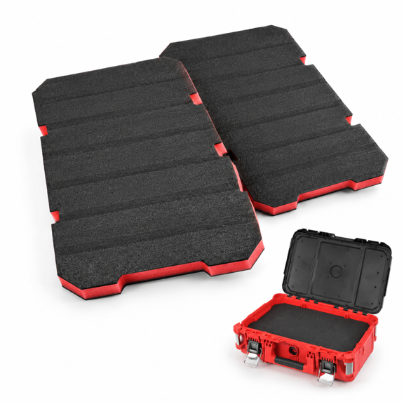 Foam Insert Kit for Milwaukee Packout 48-22-8424, Black/Red, 2-Pack