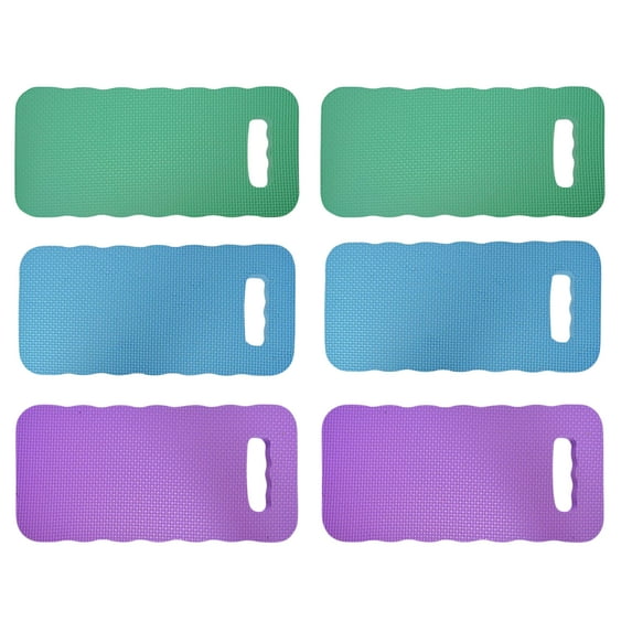 Foam Kneeling Pads Set of 6 Blue Gray Purple Waterproof Multipurpose Knee Pad for Home Gardening Bath Yoga Praying Camping Exercise Work Classroom Seat Cushion Indoor Outdoor Use (Color Varies)
