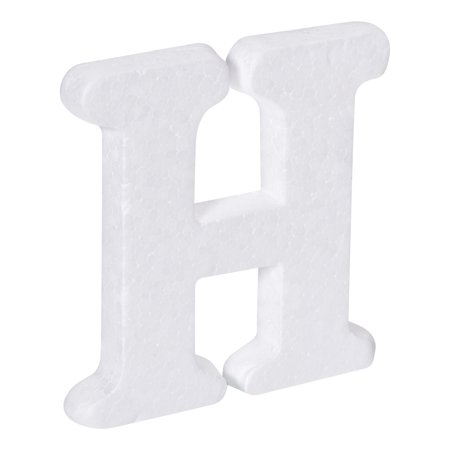Foam Letters H Letter EPS White Polystyrene Letter Foam 100mm/4 Inch for Crafts, Wedding, Party Decoration