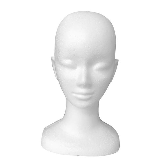 Foam Mannequin Head Hair Glasses Hat Display Holder Manikin Head Display for Headphone Hats Hairpieces Barbershop Styling style A