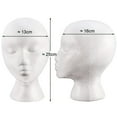 thumbnail image 1 of Baellsa Foam Mannequin Head Reusable Head Model Mannequin Head Wig Holder Cap Display Stand for Salon Home, 1 of 6