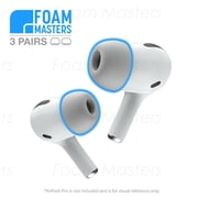 Foam Masters Premium Memory Foam Ear Tips For AirPods Pro | 3 Pairs | Replacement Buds | Version 3.0 | Small, Med, Large | GRAY