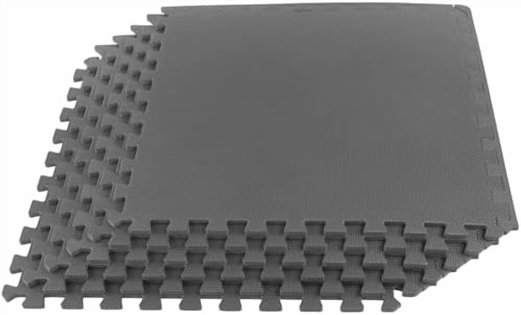 Foam Mat Floor Tiles, Interlocking EVA Foam Padding Soft Flooring for Exercising, Yoga, Camping, Kids, Babies, Playroom – 6 Pack, Gray, 24" X 24" X 0.5"