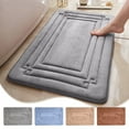thumbnail image 1 of Foam Mat, Washable Rugs for Kitchen, Non-Slip Bathroom Mats, Absorbent Floor Mats for Bathroom, Mats for Kitchen Floor, Kitchen Rugs Non-Slip Washable, Kitchen Mats Cushioned , UKHBMC | Blue, 1 of 9