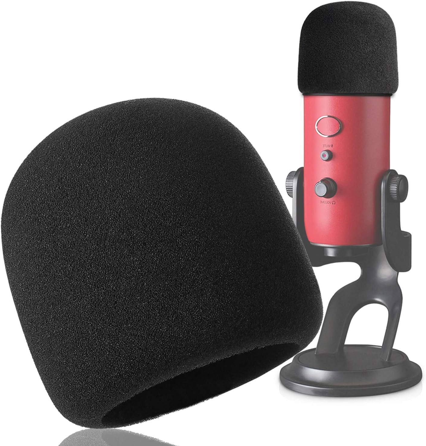 10 Pack Microphone Windscreen Foam Covers For Gaming Headsets (Universal, Black)