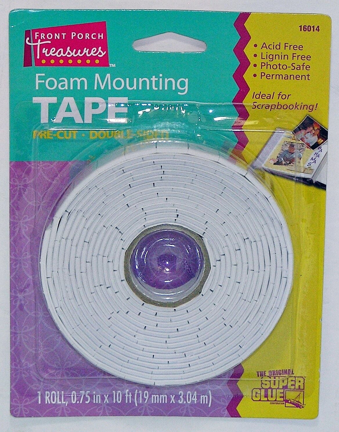 Simyoung Foam Mounting Tape, Double Sided, 3/4" X 10FT, Acid Free, Photo-Safe