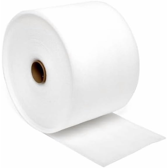 Foam Padding Roll in  Inch Thickness, 12 Inches Wide x 80 Feet of Perforated Protective Packing Foam, Low-Density Polyethylene Roll 24 Inch Diameter$$Office