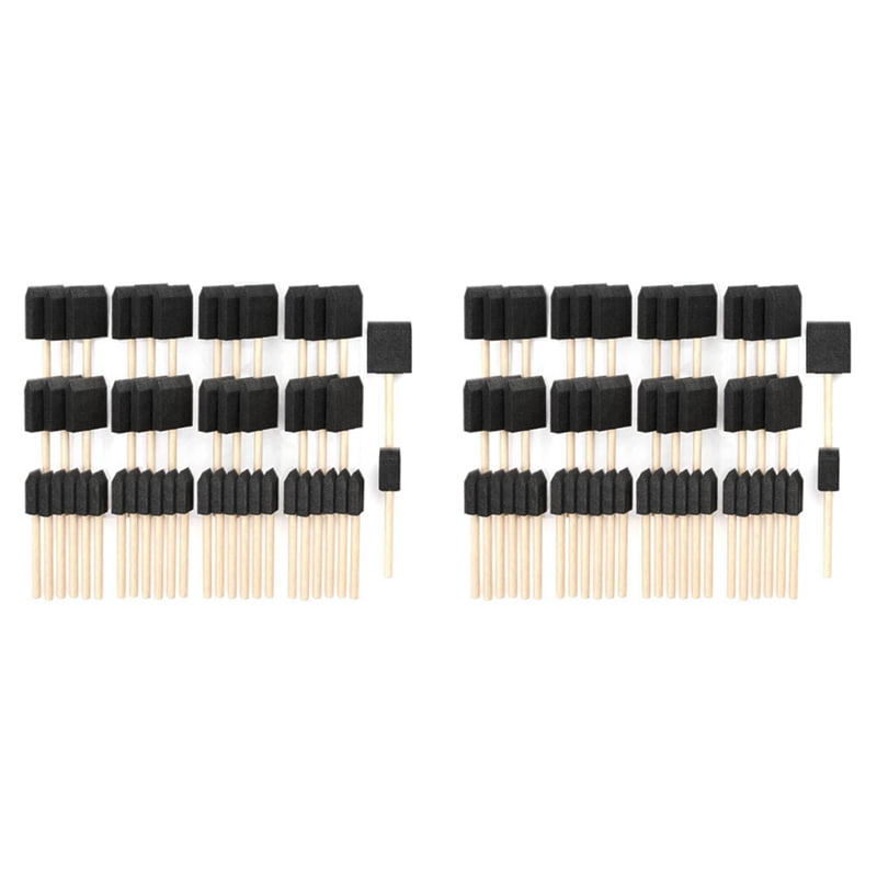 Foam Paint Brushes, Includes 100 Sponge 50 x 1 Inch Brushes and 2 Art Supplies for Painting