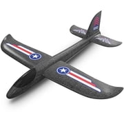 Foam Plane Glider - Durable Lightweight Design with 160 Foot Flight - 14 inch Soaring Commander  - Outdoor Active Play Gift for Kids - Refresh Sports
