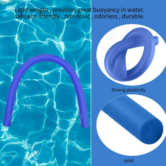 Foam Pool Noodles - Multicolor Floating Foam Tubes, 51.2 in(1300mm)Swim Noodles for Swim Floats and Craft Projects, Multipurpose Pool Noodle Bulk Buoyancy(Blue A)
