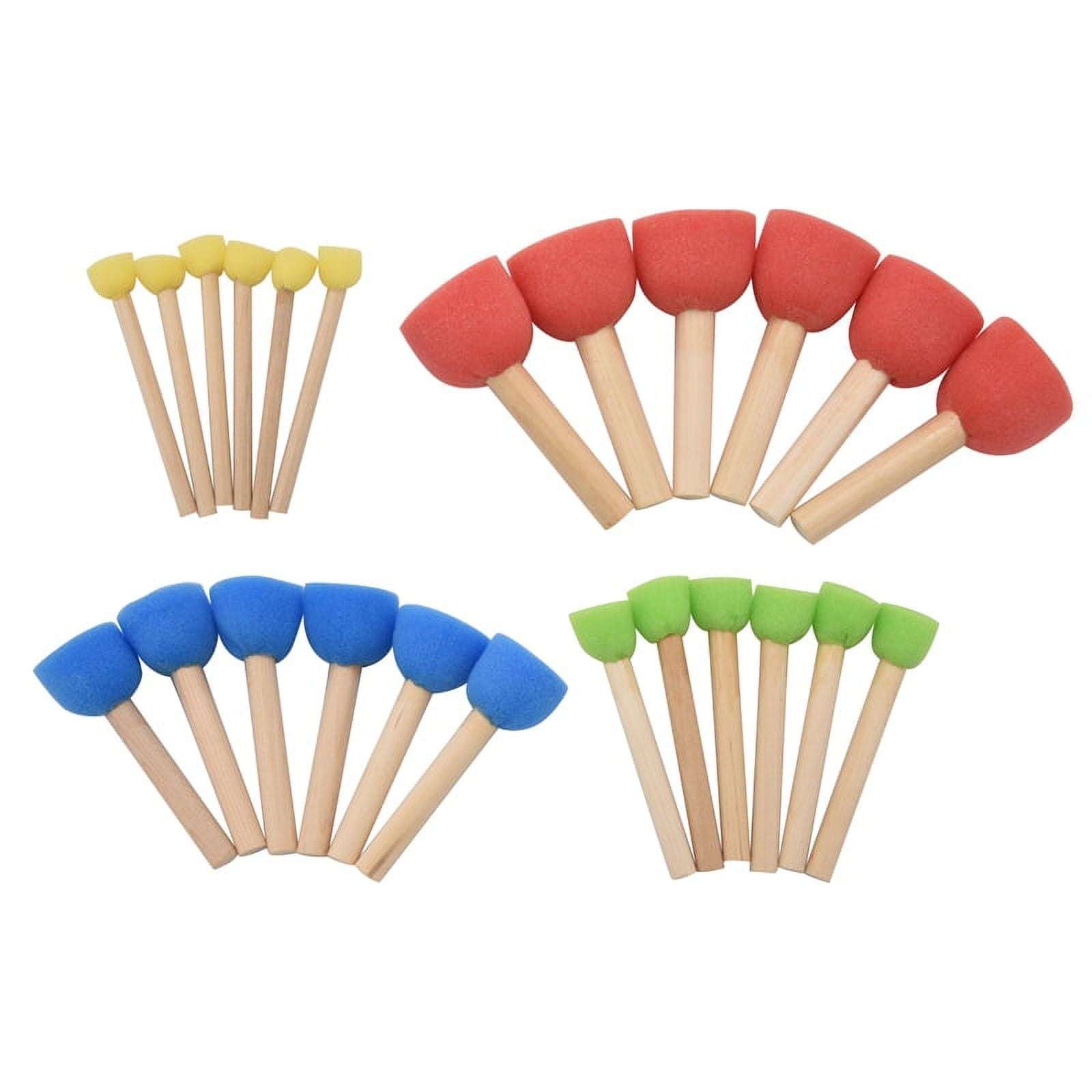 Foam Pouncer AssortmentSponge Painting Stippler Set 24/Foam Brush
