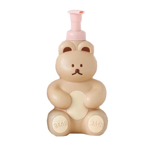 Foam Pump Bottle Cute Bear Shape Large Capacity Foaming Dispenser Bottle for Facial Wash Body Wash Hand