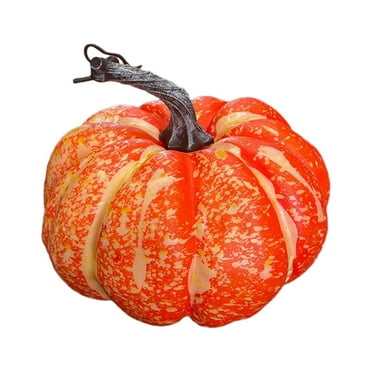 Foam Pumpkin Artificial Pumpkin DIY Crafts Home Decoration Simulation Pumpkin Faux Pumpkin for Fireplace Thanksgiving Mantel Flat Orange