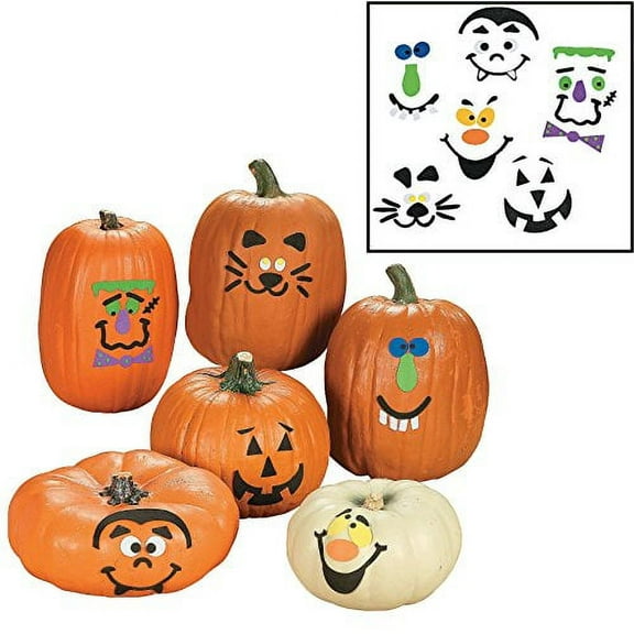 Foam Pumpkin Decorating 12 - Craft Kits - 12 Pieces