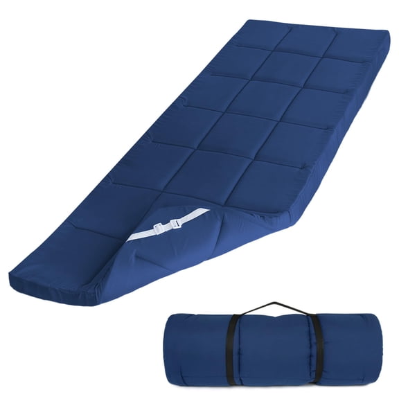 Foam Quilted Sleeping Pad Navy 30x75 Inch (Pack of 1) For Camping RV Bunk Narrow Beds
