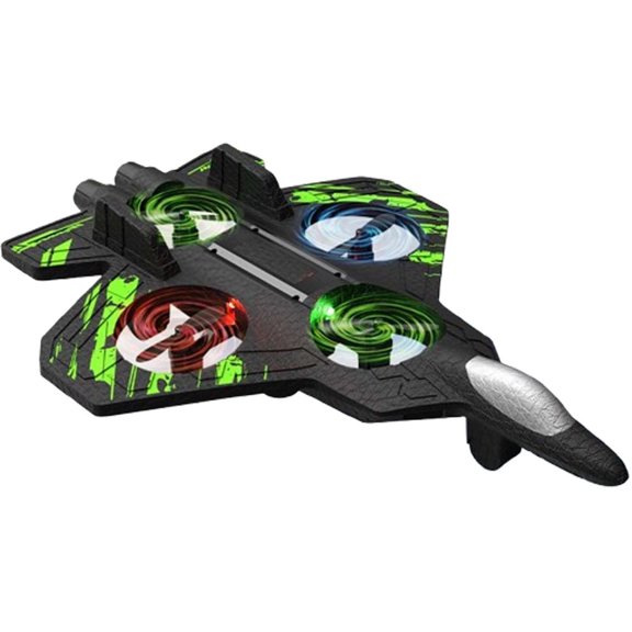 Foam RC Stunt Plane with 360 LED Lights - 3-Speed Adjustable Remote Control Airplane for Beginners, Durable Foam Aircraft, Indoor/Outdoor Flying Toy Gift, Rotating Propeller