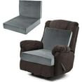 thumbnail image 1 of Foam Recliner Chair Seat Cushion with Lumbar Support Pillow for Elderly, Back Support, Extra Large & Non-Slip, Thicker & Supportive Chair Pad, (13" Height Backrest Cushion, Grey), 1 of 13