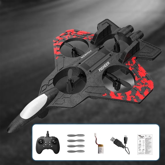 Foam Remote Control Aircraft, Four Axis UAV Fighter Model, Long Endurance Outdoor Flight Gadget, Aerial Entertainment Equipment, Adult Hobbyist Drone Toy